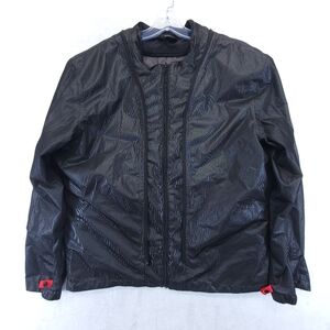 Castle Moto Biker Jacket Mens Size L Black Polyester Full Zip